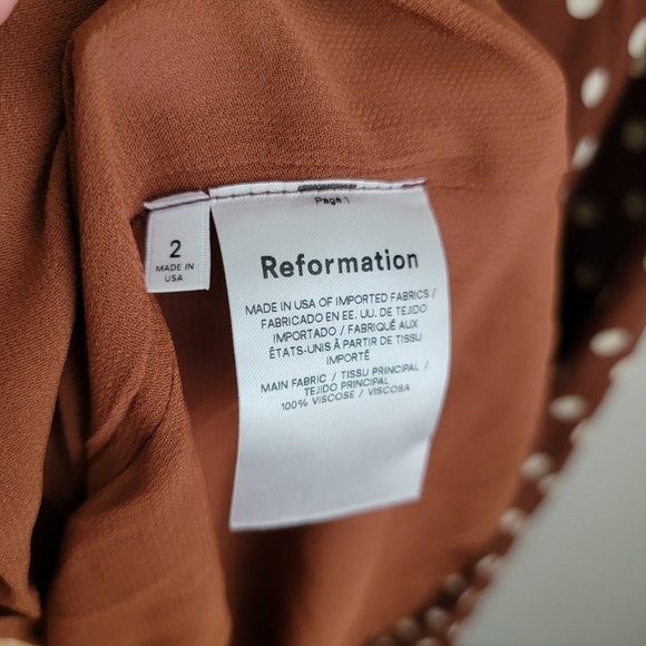 Reformation Twilight Dress in Au Lait size 2 NWT - Picture 10 of 11